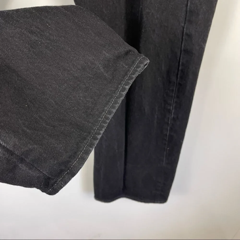 Levi's Classic 501 Straight Leg Jeans Black Button Fly Men's Size 40x30